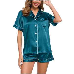Pijamas de Invierno para Mujer al por Mayor, Vestido Estampado de Alta Calidad con Botones y Cuello Camisero, de Tejido de Lana Transpirable de Secado Rápido - Product Image 1