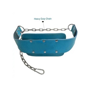 Adjustable Leather Dipping <b>Belt</b> for Weight Lifting Pain Relief with Chain & Protective Back Support Training Pull-Up Sessions - Product Image 2