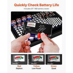Scatola organizer impermeabile per batterie con cerniera per una conservazione efficiente - Product Image 5