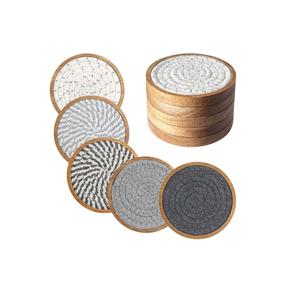 Paquete de 6 Posavasos con Diseño de Flores y Soporte, Juego de 6 Posavasos Decorativos para Mesa de Café, Regalo Único para Escritorio - Product Image 6