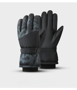 Guantes de Esquí Negros de Poliéster, Impermeables, Térmicos, con Cierre de Cordón, Unisex, para Invierno, Montañismo - Product Image 6