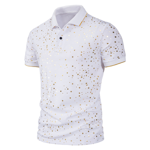 Camisas de Hombre de Alta Calidad 100% Algodón, Bordadas, con Patrón Sólido, Casuales, de Manga Corta, Secado Rápido, Personalizables, de Diseño de Lujo - Product Image 1