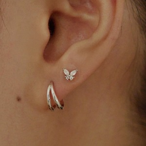 [W Island] Flower <b>Ear</b> Beauty Patches Glossy Jewel Design Transparent Waterproof 72-Hour Wear Wellness <b>Ear</b> <b>Stickers</b> - Product Image 1