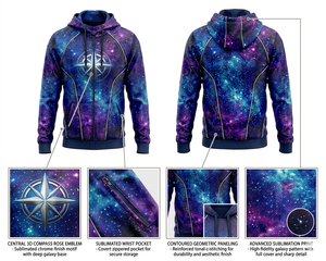 Sweat à capuche personnalisé en sublimation, 100% polyester, pull sportif avec logo personnalisé - Product Image 5