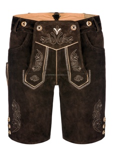 Lederhosen tradicionales para hombre, traje bávaro, pantalones cortos de cuero, moda tradicional. - Product Image 2