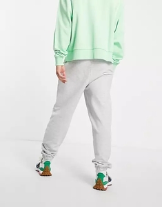Pantalon de survêtement gris en coton pour homme, taille élastique, poches latérales, coupe décontractée, idéal pour l'automne - Product Image 3