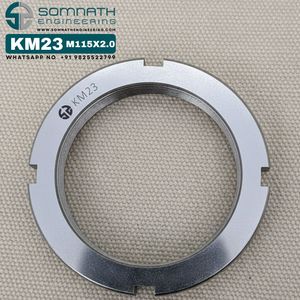 KM23 น็อตล็อคแบบมือขวา ผิวธรรมชาติ สแตนเลสสตีล ปลอกอะแดปเตอร์เพลาลูกปืน ความแม่นยำสูง ระบบเมตริก - Product Image 3