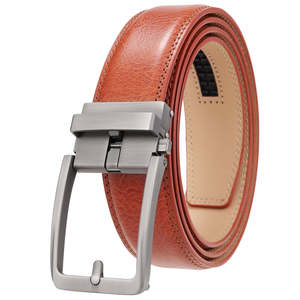 Ceinture en cuir à boucle automatique pour homme, ceinture à cliquet, fabrication OEM, fabriquée au Pakistan - Product Image 4