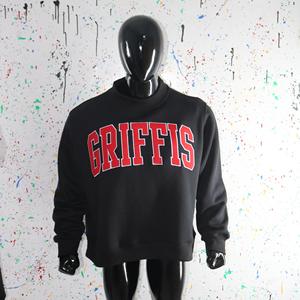 เสื้อสเวตเชิ้ตคอเต่า GRIFFIS BLACK ปักลายสีแดง 100% ด้วยด้ายคุณภาพสูง - Product Image 5