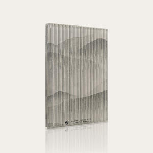 Hoja estampada personalizada | Vidrio artístico antiguo estriado para uso doméstico - Product Image 1