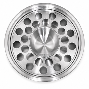 Bandeja de Comunión de Acero Inoxidable Pulido con Plato Central para Pan, Apta para Contacto con Alimentos - Product Image 3