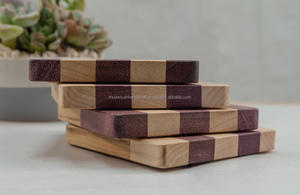 Posavasos de madera de nogal hechos a mano de Venta caliente disponibles a precio de venta completo con tamaño personalizado y forma cuadrada de diseño - Product Image 2