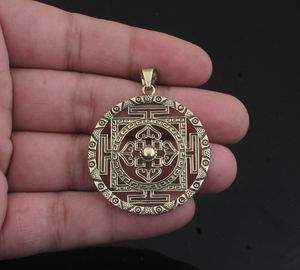 Designer Inspired Vintage Gold 925 Sterling <b>Silver</b> Victorian Style Embossed <b>Coin</b> <b>Necklace</b> Retro Matte Jewelry Bezel Setting - Product Image 4