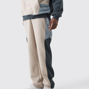 <b>Men's</b> Blue <b>White</b> Solid Breathable Eco-Friendly Lightweight Hooded Tracksuit Full Length Cotton Casual <b>Joggers</b> Side Pockets - Product Image 4
