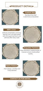 Linen cocktail napkin with flowing golden leaf <b>edges</b>, adding a warm, elegant highlight to table settings. - Product Image 2