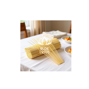 Brochettes en bambou écologiques de qualité supérieure, sûres et propres, 100% végétales, idéales pour l'empilage des aliments et la cuisson de la viande. - Product Image 1