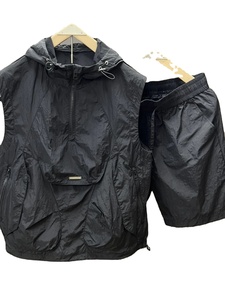 ชุดสูทลำลองแขนกุดมีฮู้ดสำหรับผู้ชายชุดใส่ทำงานแฟชั่นทรงหลวมๆเสื้อแขนกุดเอวกางเกงขาสั้นชุดสองชิ้น - Product Image 2