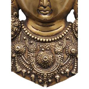 Masque mural Tara de déesse bouddhiste en laiton fait à la main de 10 pouces fabriqué en Inde pour les cadeaux - Product Image 2