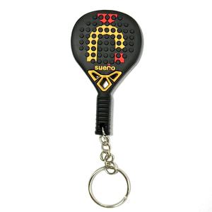 พวงกุญแจยางรูปอุปกรณ์กีฬาแบบกำหนดเองได้ พวงกุญแจแบรนด์ Padel  พวงกุญแจ PVC นิ่มรูปไม้เทนนิส - Product Image 1