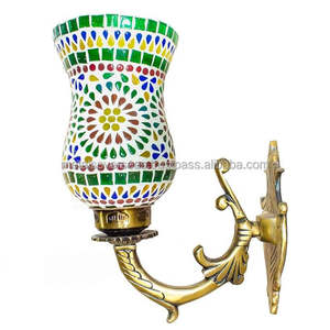 Colorful Mosaic Glass Wall Lamp Handmade Decorative Wall <b>Light</b> for Bedroom Living Room Hallway Home Decor - Product Image 6