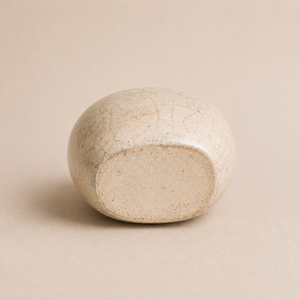 Modern Minimalist Crackled White <b>Bud</b> Shaped Raku Ware Handmade Eco-Friendly High Temperature Fired Tabletop <b>Vase</b> for Home - Product Image 5