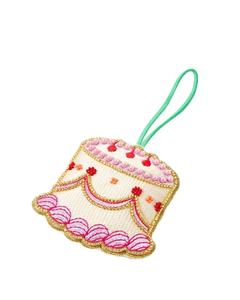 Llavero y accesorio para bolso con diseño de corazón hermoso, bordado con cuentas de colores rosas, para niñas, de la India. - Product Image 6