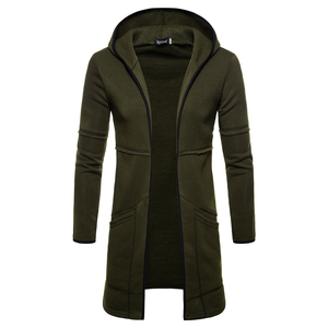 D0802ME80 Winter Knitted Digital Printing Lined Eco-Friendly <b>Long</b> Style Solid Color Big Pocket New Style <b>Hoodie</b> Fashion - Product Image 3