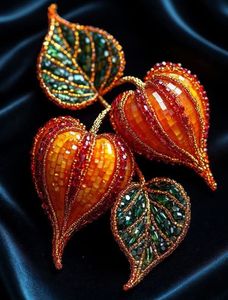 Artisan Crafted Customized Embroidery Beaded Brooch for Women's Fashion Clothing Accessories Premium Floral Anniversary Gift - Product Image 6