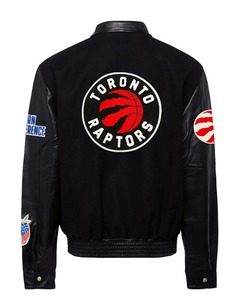 Chaqueta de Lana y Cuero de los Toronto Raptors Negra - Product Image 2