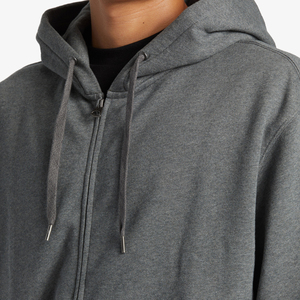 Sweat à capuche zippé en polaire brossée pour homme, chaud et doux, brodé, 100% coton, style décontracté, fitness, voyage, urbain, vêtement personnalisé - Product Image 2