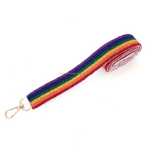 Correa de Repuesto para Bolso Hecha a Mano por Pr Black, con Cuentas y Patrón de Confeti Colorido, para Bolsos Cruzados - Product Image 5