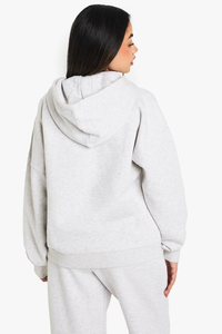 Sweat à capuche zippé intégral confortable et élégant de haute qualité pour femmes, tissu tricoté, personnalisable sur le devant, vêtement décontracté d'hiver - Product Image 5