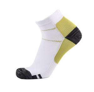 <b>Men's</b> White Ankle <b>Socks</b> with Accents Knitted Breathable Nylon/Spandex Solid <b>Sports</b> <b>Socks</b> Summer Use - Product Image 1