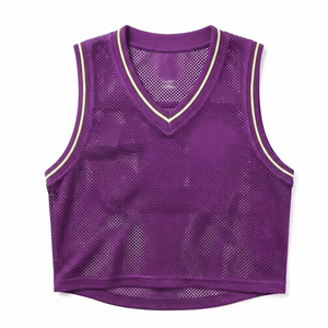 Nueva Camiseta Deportiva de Malla de Poliéster sin Mangas para Hombre, Estilo Urbano, con Logotipo Personalizado, de Secado Rápido, para Gimnasio y Baloncesto - Product Image 4
