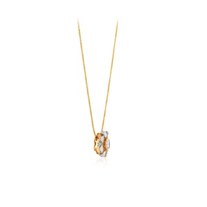 GLEAMORA ENTERPRISE Pendentif Cœur en Or Jaune avec Diamant de Laboratoire Taille Brillant pour Femme, Tendance, 14K, 3.3g, Couleur H - Product Image 2