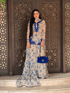Conjunto de traje Salwar combinado con estampado floral de última moda para mujer e hija, ropa de boda de Samp Corporation - Product Image 3