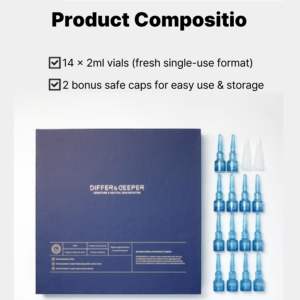 Differ&Deeper Moisture & Revital Skin Booster PDRN, Ampolla de ADN de Salmón MTS, Cosméticos Coreanos Profesionales para la Regeneración - Product Image 2