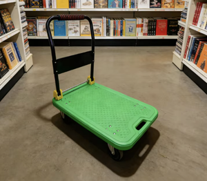 OEM/ODM Vietnam Industrial Aluminum Alloy <b>Platform</b> Cart Two Wheeled Warehouse Shopping <b>Trolley</b> 300kg Capacity - Product Image 3