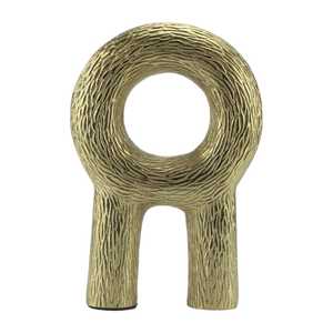 Jaffs Exports 36cm H X 8cm W X 16.5cm L Golden Aluminium Horse Head Sculpture Artistic Figurine Handmade Eco-Friendly Modern - Product Image 1