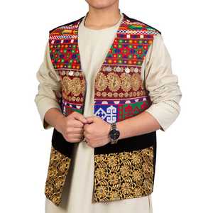 Modern <b>Men</b> Afghani Waistcoat <b>Men</b> <b>Vests</b> & Waistcoat Premium Embroidered Ethnic Clothing Wholesale Export Manufacturer - Product Image 4