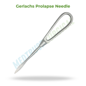 Aguja de Gerlachs para Prolapso, 6.25 Pulgadas, Instrumento Veterinario Obstétrico para Reparación de Prolapso Uterino - Product Image 2