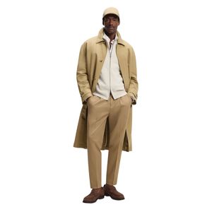 Manteau Trench Mi-Long pour Homme Nouvelle Collection Automne 2026 Marque Tendance Vêtement Décontracté Respirant Écologique 100% Coton - Product Image 4