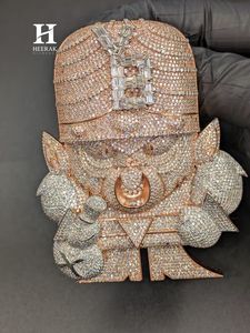 925 Sterling Silver VVS Moissanite Custom Figure Pendant Iced Out Hip Hop Money <b>Bag</b> Character <b>Charm</b> Passes Diamond Tester Luxury - Product Image 4