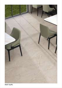 Suelo de porcelana mate contemporáneo con diseño tallado de 60x60 cm, que presenta un relieve superficial subtil y una claridad de diseño que se integra con el entorno. - Product Image 6