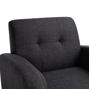 Sillón Individual de Estilo Moderno de Mediados de Siglo con Patas de Madera de Caucho y Tapicería de Tela para Sala de Estar - Product Image 6