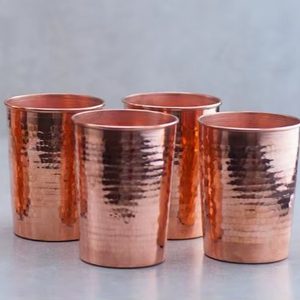 Gobelets en cuivre pur, verres métalliques durables pour l'eau, les jus, les cocktails, réutilisables, pour la cuisine, la salle à manger, le bar. - Product Image 1