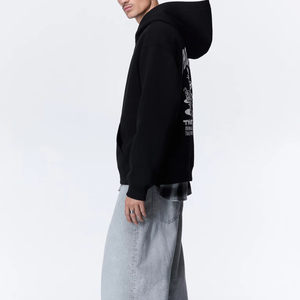 Winter Collection Hoodie Men <b>Thick</b> <b>Fleece</b> Cotton Oversized Pullover Casual Streetwear Plain Hoodie Wholesale - Product Image 1