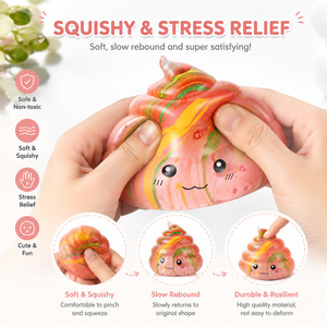 Wholesale Hot sale Flowing Pattern Poop Maltose Squeeze Stress Relief Toy Slow <b>Rebound</b> from Factory OEM/ODM - Product Image 3