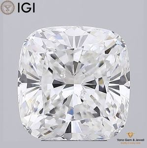 เพชร CVD ผลิตในห้องปฏิบัติการ 5.01 กะรัต สี F ความสะอาด VVS2 รูปทรงคุชชั่น พร้อมใบรับรอง IGI สำหรับจี้แบบสั่งทำพิเศษ - Product Image 1