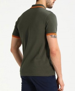 Polo Homme 2026 ODM en Coton Piqué Couleur Unie Manches Courtes Coupe Classique Style Décontracté Vert Olive Boutons Tricoté - Product Image 2